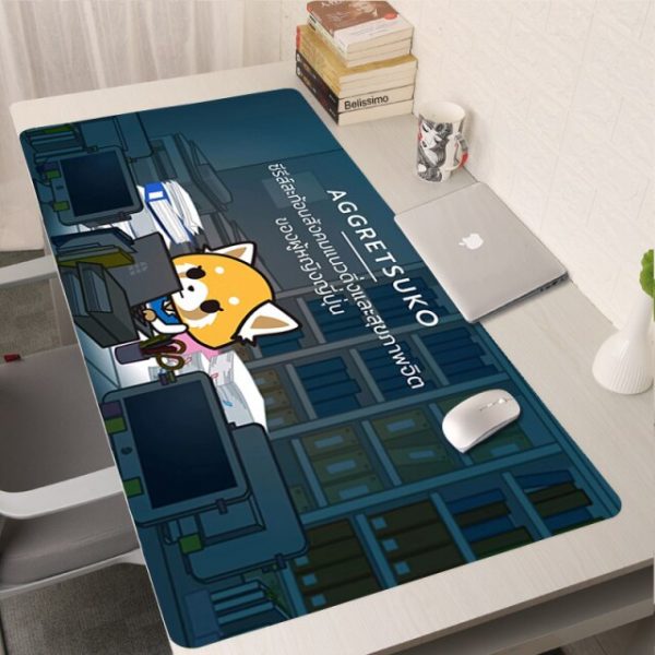 Aggretsuko XXL Mousepad Gamer Anime Mouse Pad Computer Accessories Keyboard Laptop Padmouse Speed Desk Mat Tappetino 18.jpg 640x640 18 - Anime Mousepads