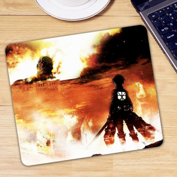 Anime Attack on Titan Mouse Pad Gamer Mice for Laptop PC Universal Comfortable Anti slip - Anime Mousepads