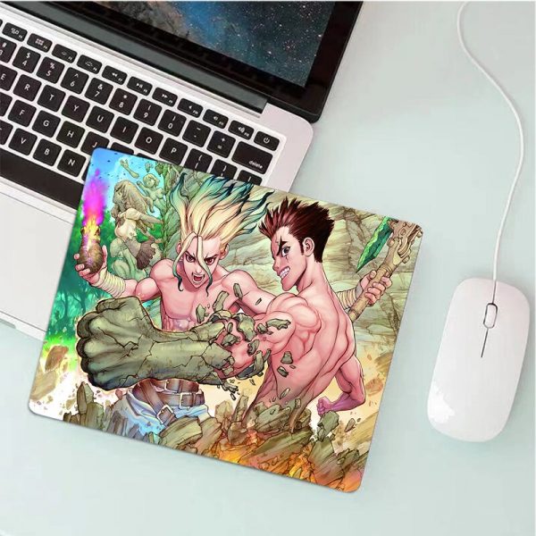 Dr Stone Small Gaming Mouse Pad Waterproof Work and office Mousepad Gamer Computer Desk Mat Pad 2 - Anime Mousepads
