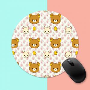 Rilakkuma Cute Cartoon Bear Round Mouse Mat Gaming Mouse Pad For PC Laptop Notebook 20x20cm Gamer 6.jpg 640x640 6 - Anime Mousepads