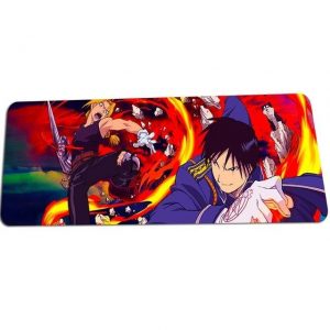 Edward Elric v Flame Mustang mat 8 / Size 700x300x2mm Official Anime Mousepads Merch