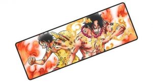 Luffy and Ace Fighting together pad 6 / Size 700x300x3mm Official Anime Mousepads Merch