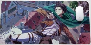 Leaping Levi Style 14 / 30x25x0.3cm Official Anime Mousepads Merch