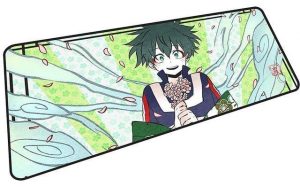 Kawaii Midoriya Getting Flowers mousepad 5 / Size 600x300x2mm Official Anime Mousepads Merch