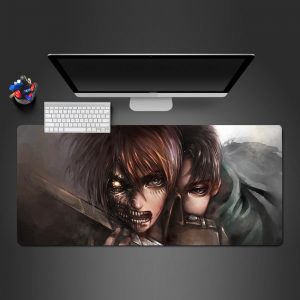 Attack on Titan - Eren, Levi - Mouse Pad 350x250x2mm Official Anime Mousepad Merch