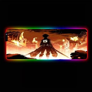 Attack on Titan - Fire - RGB Mouse Pad 350x250x3mm Official Anime Mousepad Merch