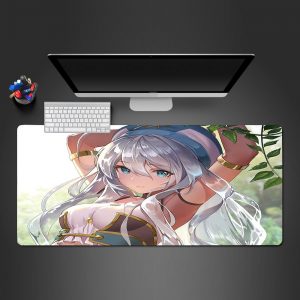 Blue Eyed Girl Design Gamer Mouse Pad Large Computer Desk Mat XXL PC Gaming Mousepad 350x250x2mm Official Anime Mousepad Merch