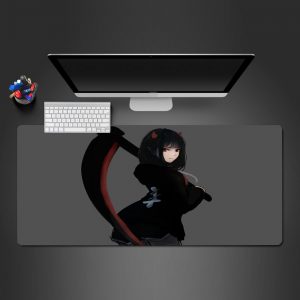 Girl with Scythe Design Gamer Mouse Pad Large Computer Desk Mat XXL PC Gaming Mousepad 350x250x2mm Official Anime Mousepad Merch