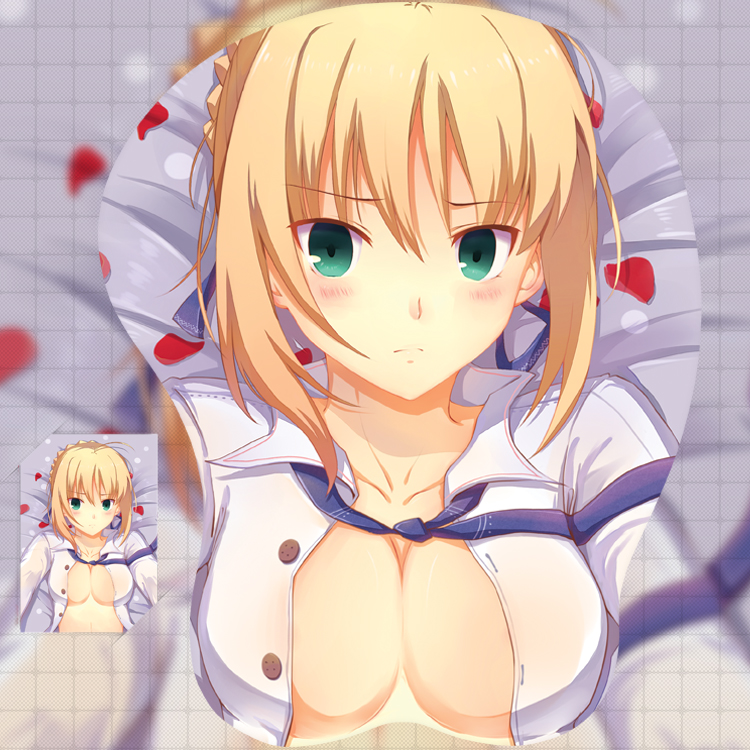 saber 3d oppai mouse pad 2453 - Anime Mousepads