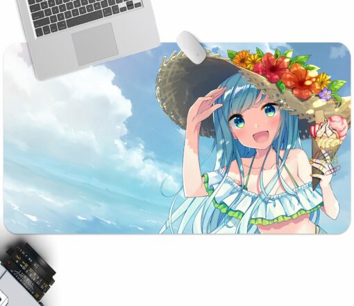 3D Flower Season Girl 3763 Anime Desk Mat YYA1215
