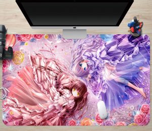 3D Flower Season Girl 3757 Anime Desk Mat YYA1215