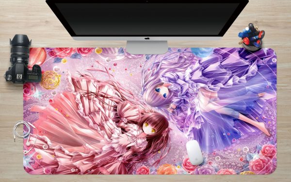 3D Flower Season Girl 3757 Anime Desk Mat YYA1215