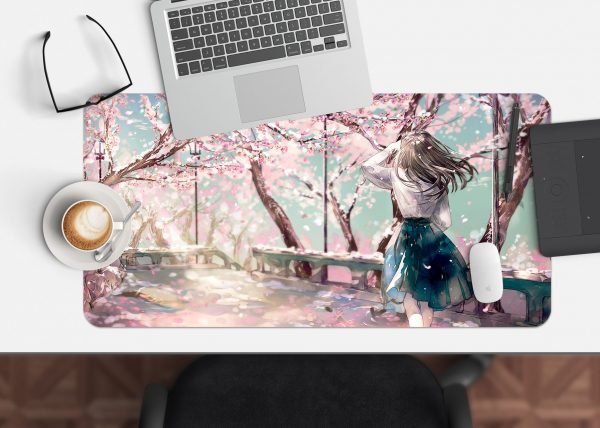 3D Cherry Blossom Girl 3928 Anime Desk Mat YYA1215