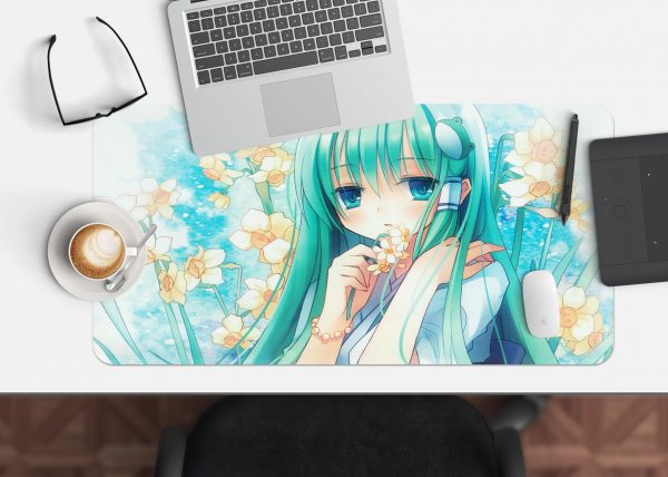 3D Flower Season Girl 3929 Anime Desk Mat YYA1215